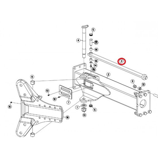 Kuhn nosilna prečka pluga (582314) Kuhn nosilna prečka pluga (582314)