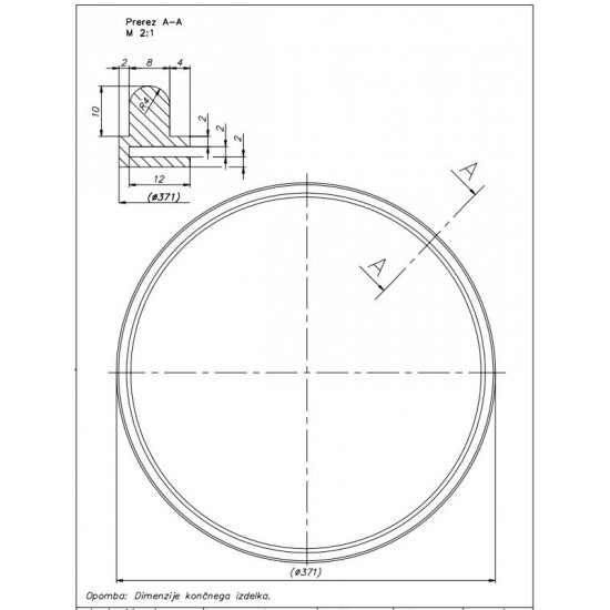 Škrlj tesnilo vrat EPDM fi 371 mm Škrlj tesnilo vrat EPDM fi 371 mm