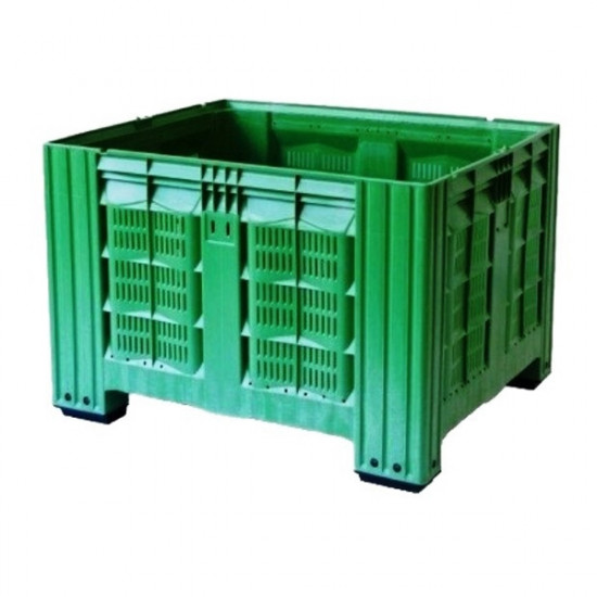CTX/700l paletni zaboj zelen, perforirane stranice, 4 noge CTX/700l paletni zaboj zelen, perforirane stranice, 4 noge