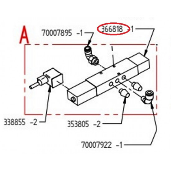 Bucher elektropnevmatski ventil 5/3, 24 V (366818)