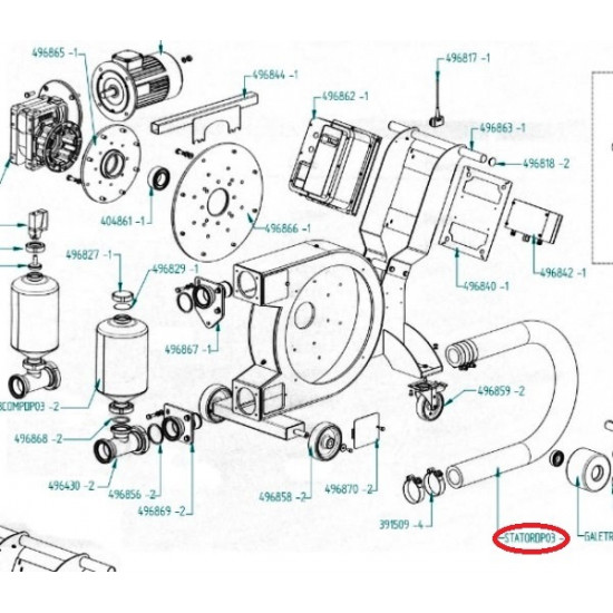 Bucher stator črpalke DP03 (STATORDP03)