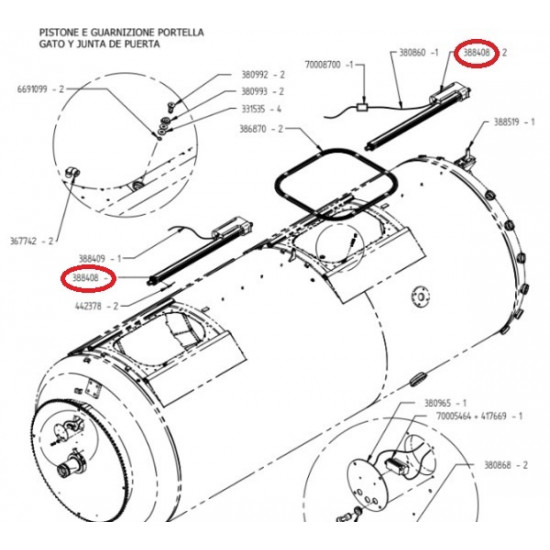 Bucher motor vrat C725 stiskalnice XPlus (388408)